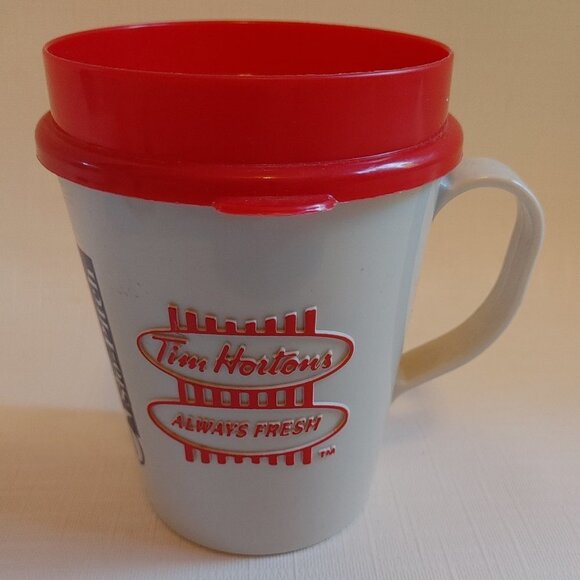 1996 Tim Hortons "Always Fresh" Plastic Mug SLO PITCH BASEBALL HEPCOE - Picture 1 of 8